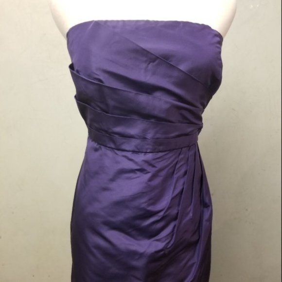 J. Crew Fawn Selma Dress Navy Silk Taffeta size 10 Petite (20) - Picture 6 of 12